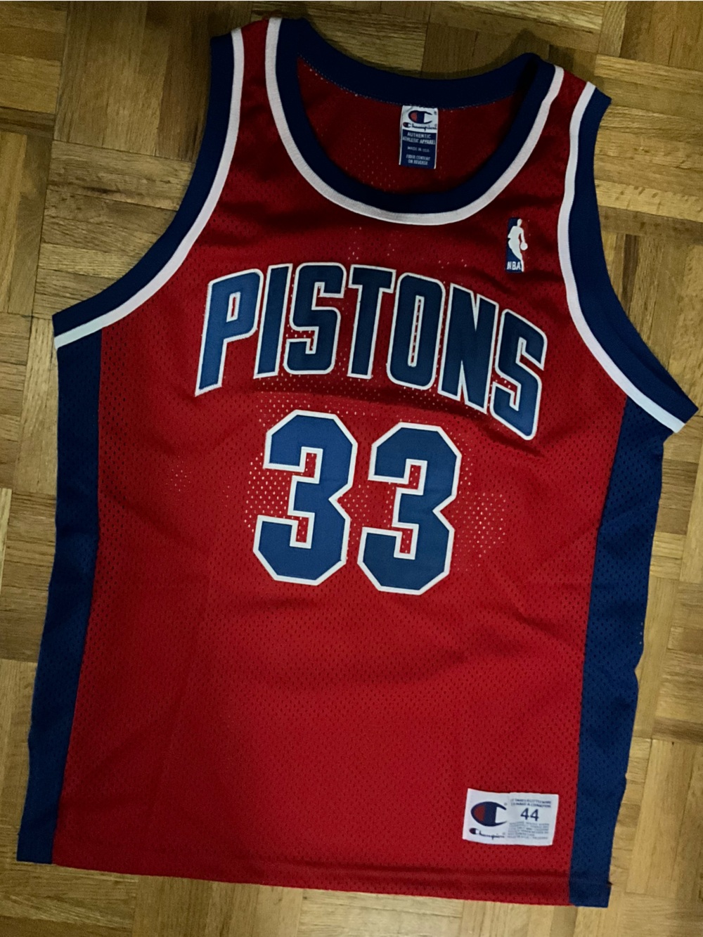 NBA Authentic Detroit Pistons  Grant Hill #33 Basketball Jersey